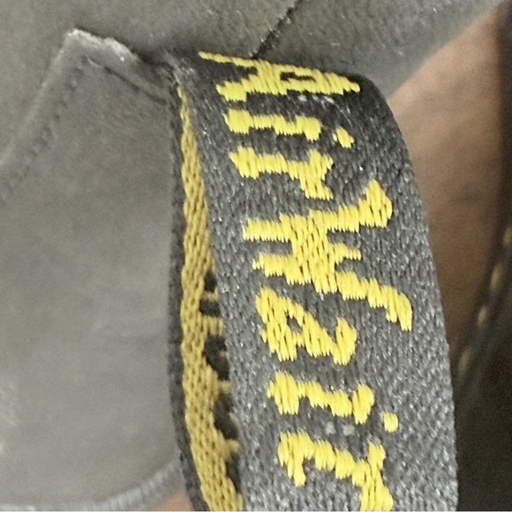 Dr. Martens Sheridans / Black High-Top Lace Sneakers with Yellow Stitching - Picture 8 of 16